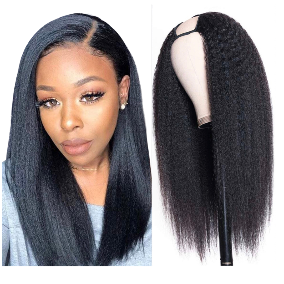 Kinky Straight U-Part Wig – BLAKNA HAIR display picture 1