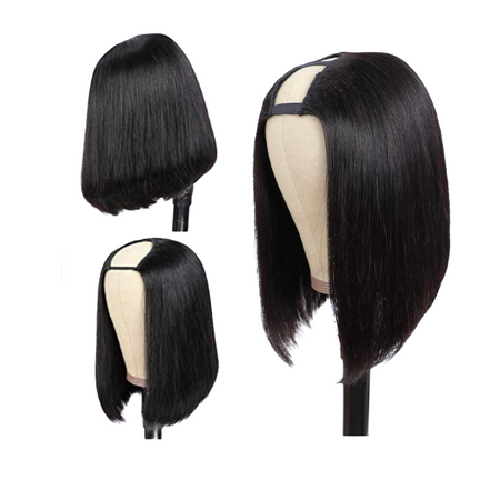 Short Straight Bob U-Part Wig
